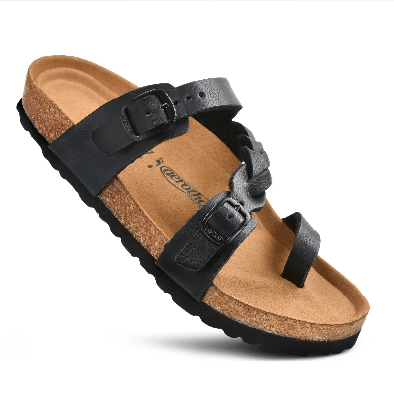 Sandals in silver -Aerothotic Seraph Comfortable Women’s Slide Sandals