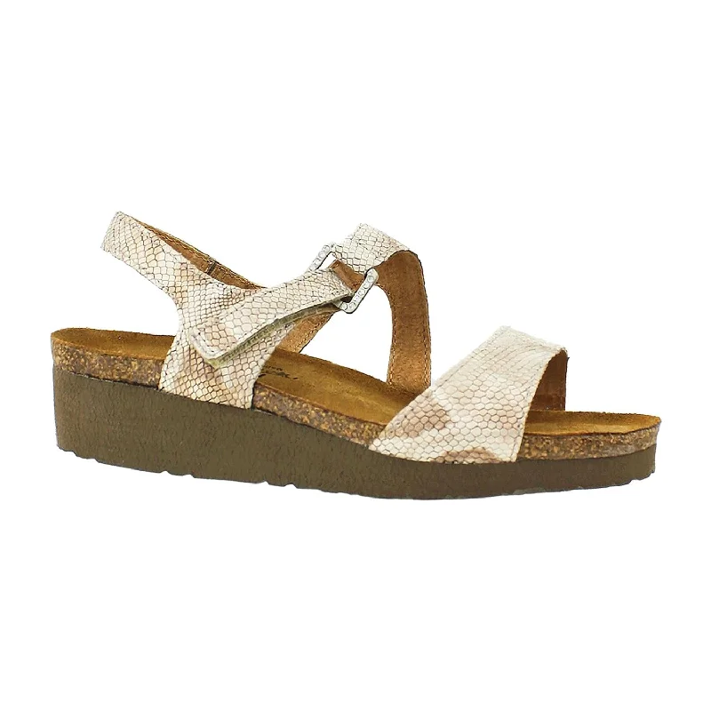 Sandals in topaz -Women's Naot Pamela Beige Snake Leather