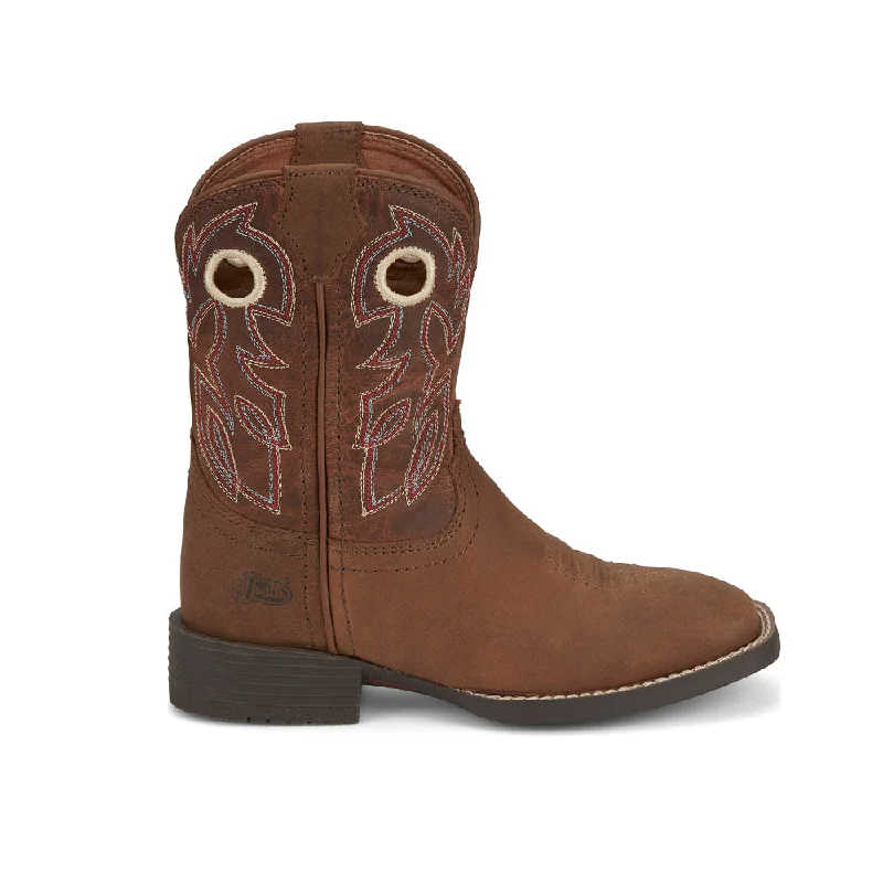 Cowboy boots for medium calves-Bowline Wide Square Toe Cowboy Boots (Little Kid-Big Kid)