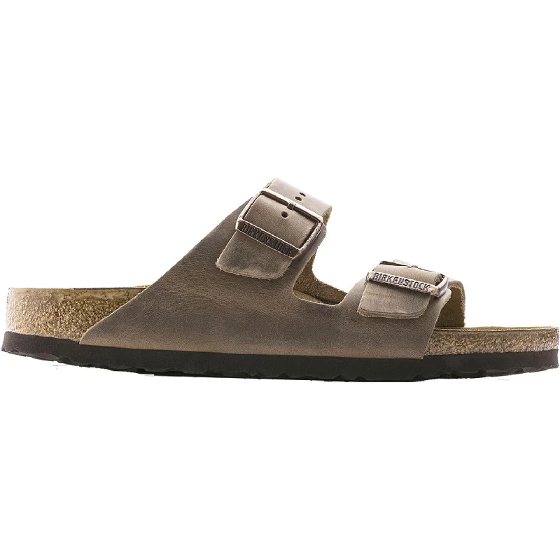 Sandals for comfortable walking -Unisex Birkenstock Arizona Tobacco Oiled Leather