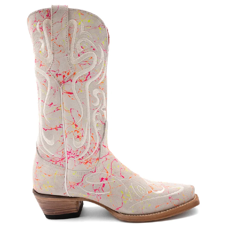 Cowboy boots for evening events-Belle Embroidery Graphic Snip Toe Cowboy Boots