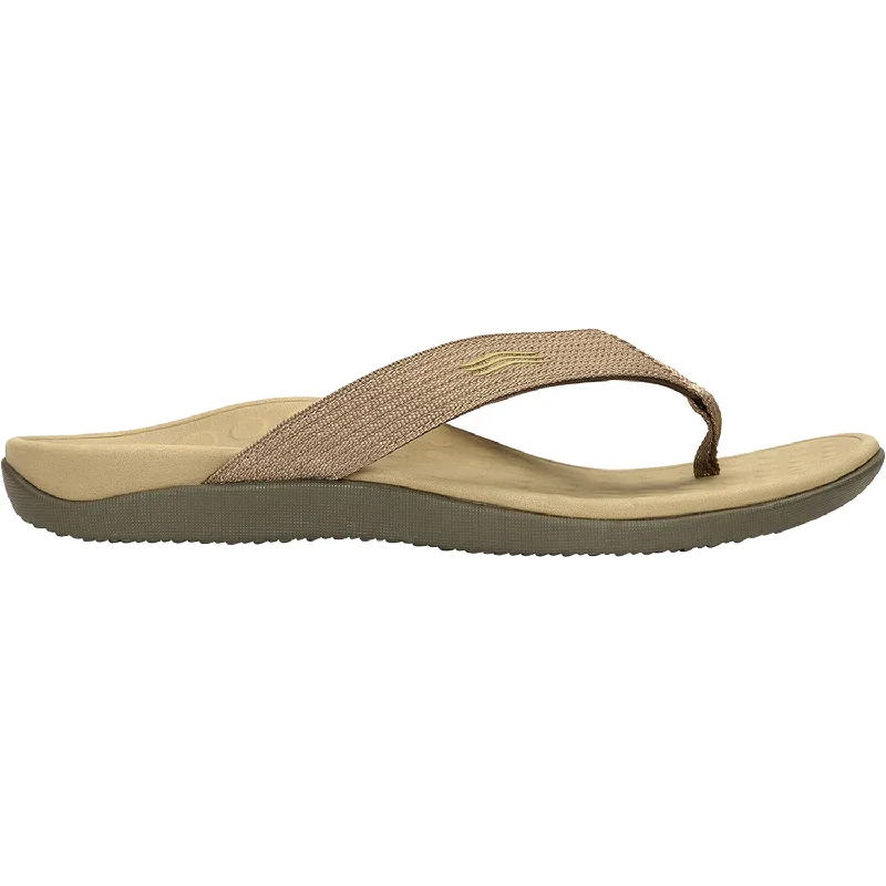 Sandals with sleek vibes -Unisex Vionic Wave Khaki Synthetic