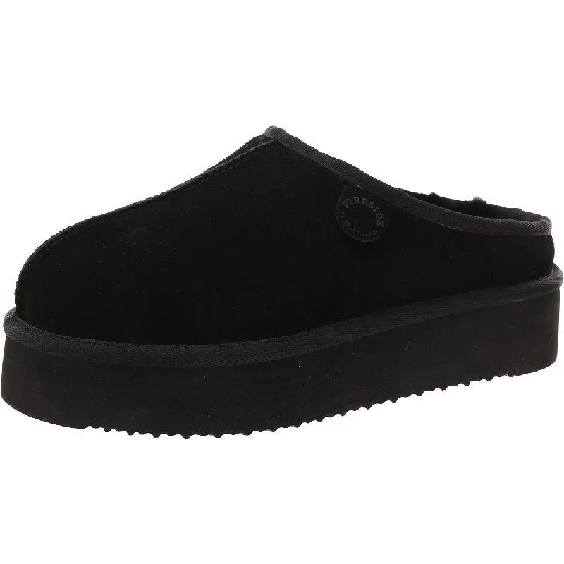 Slippers with disability aidWomens Suede Shearling Moccasin Slippers