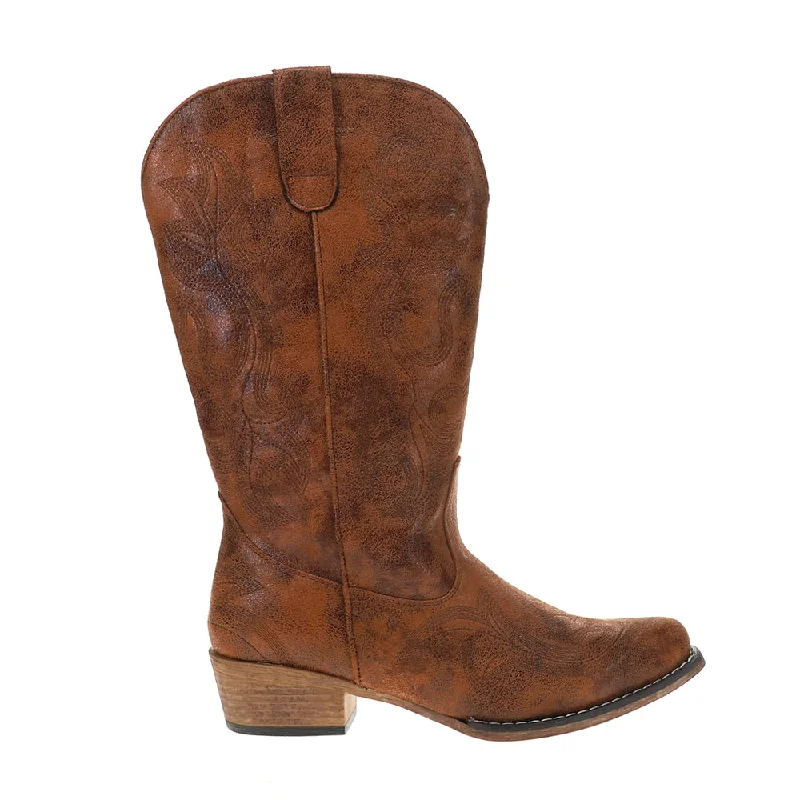 Cowboy boots with geometric patterns-Riley Classic Snip Toe Cowboy Boots