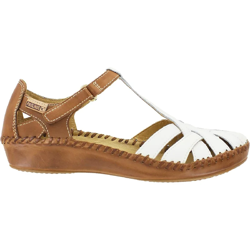 Sandals for beach trips -Women's Pikolinos Puerto Vallarta 655-0732C1 Nata Leather