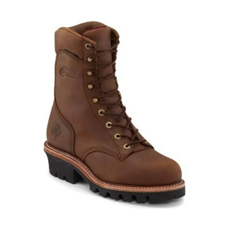 Chippewa Men's 9 Inch Super DNA Steel Toe Logger Boots - Brown