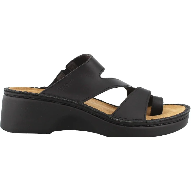 Sandals with comfy looks -Women's Naot Monterey Black Leather