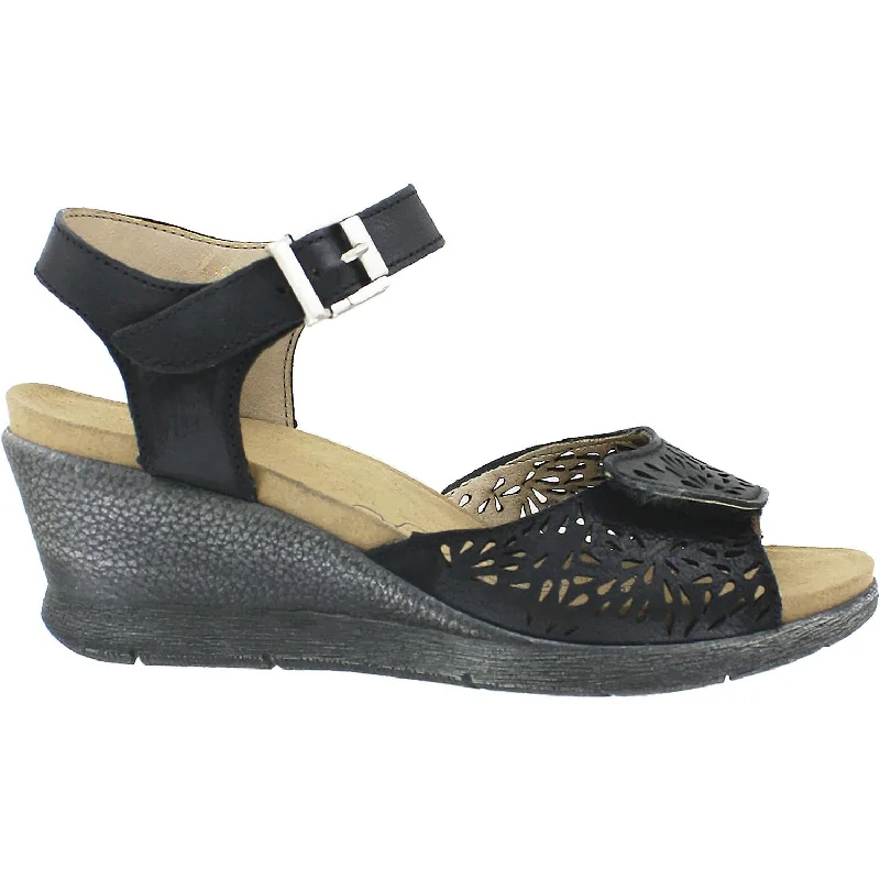 Sandals in malachite -Women's Romika Nevis 05 Black Leather