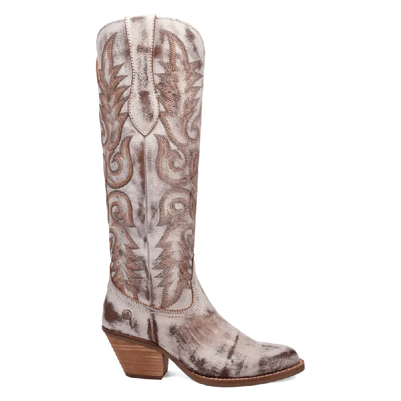 Cowboy boots with square toe-Faded Love Embroidered Round Toe Cowboy Boots