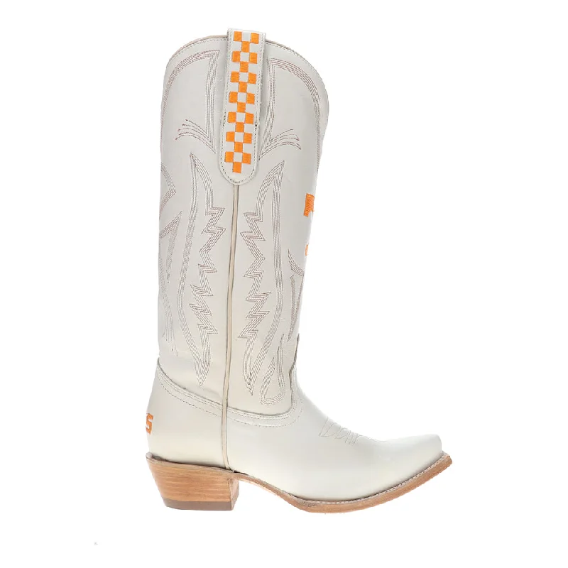 Cowboy boots for extra slim calves-University of Tennesee Gameday Embroidered Logo Snip Toe Cowboy Boots