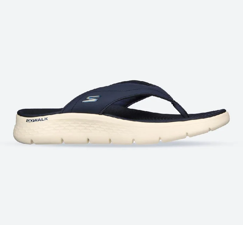 Sandals for summer wear -Men's Relaxed Fit Skechers 229202 Go Walk Flex Vallejo Sandals - Navy