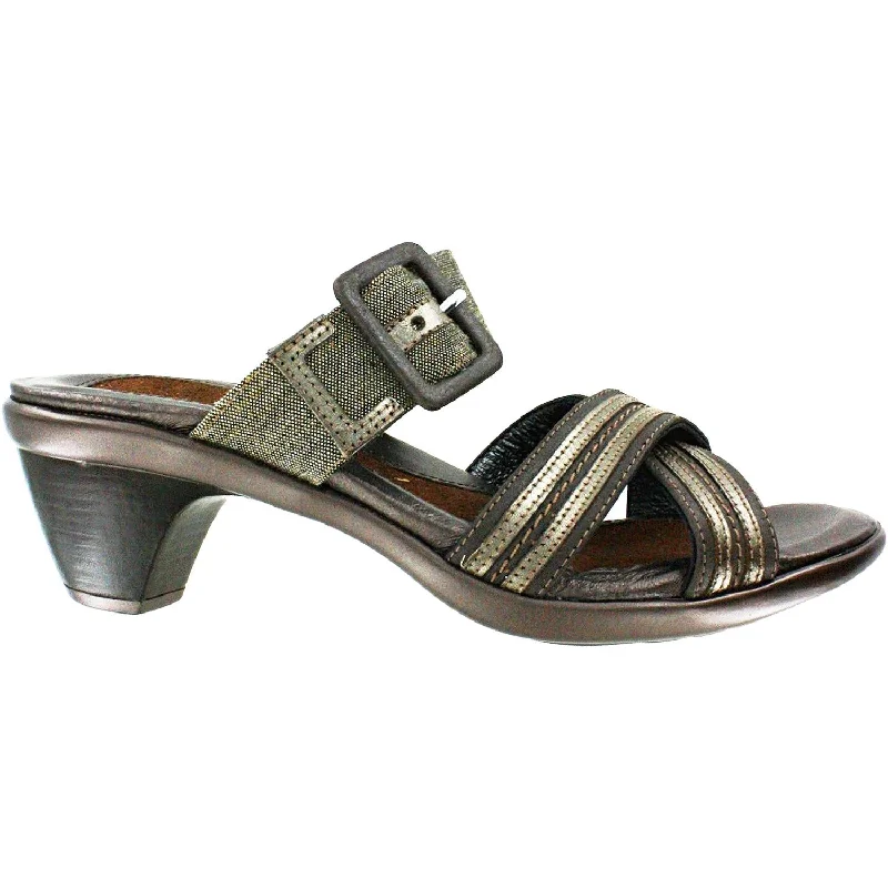 Sandals with padded looks -Women's Naot Marvel Dark Sienna Leather/Coffee Tweed