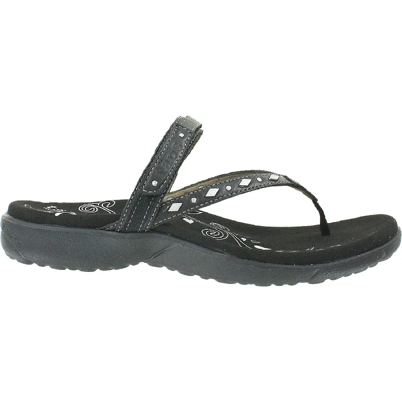 Sandals with modern style -Women's Taos Day Tripper Black Leather