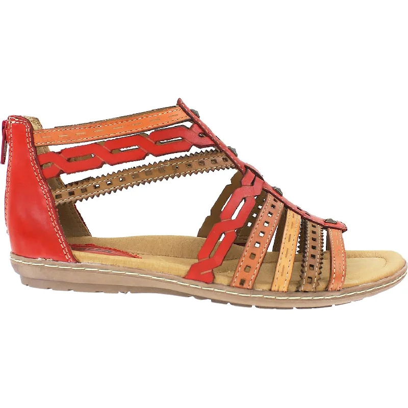 Sandals for office wear -Women's Earth Bay Scarlet Multi Leather