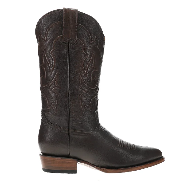 Cowboy boots with cushioned heels-Carlisle Embroidered Round Toe Cowboy Boots