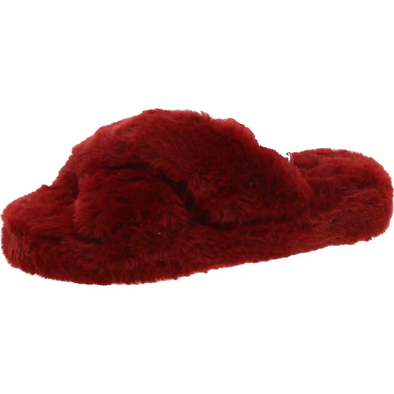 Slippers for fatigue reductionSoffi Womens Faux Fur Flat Slide Slippers