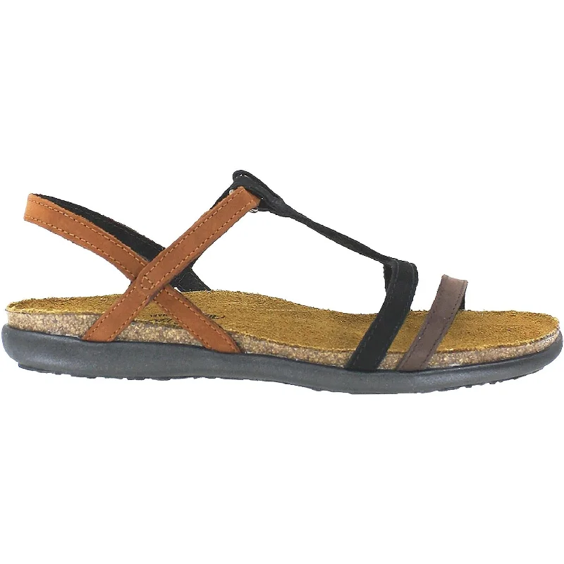 Sandals for outdoor wear -Women's Naot Judith Coffee Bean/Black/Hawaiian Brown Nubuck