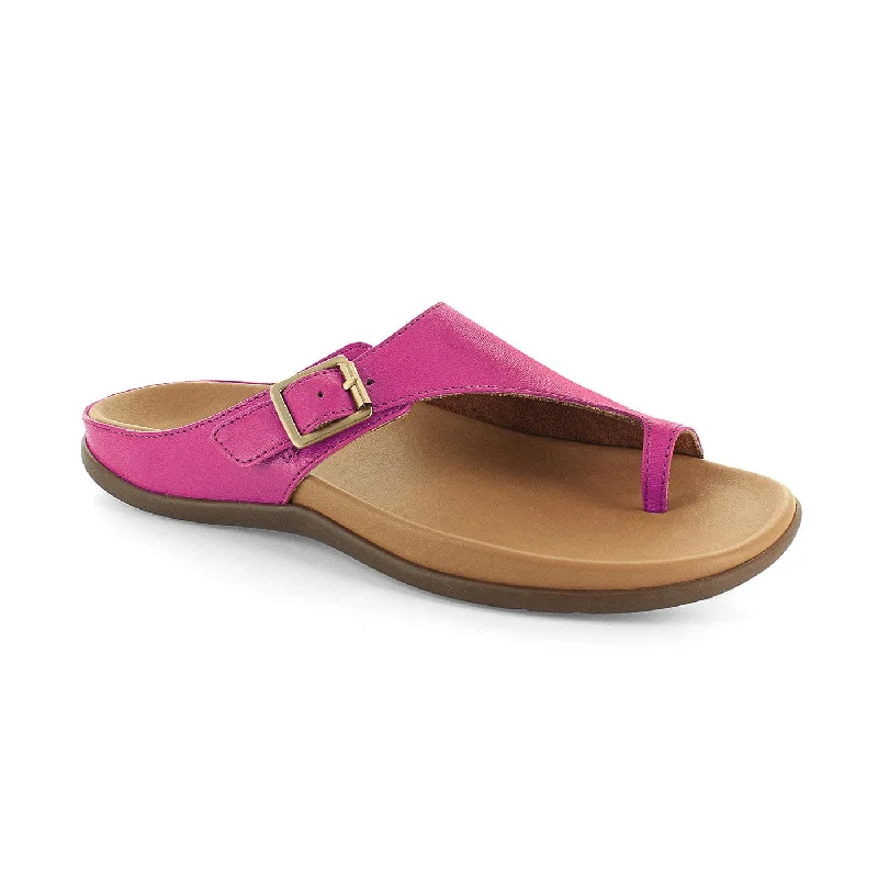 Sandals in gray -Strive Java Ladies Magenta Leather Arch Support Toe Post Sandals