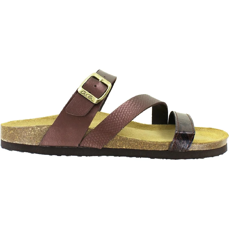 Sandals for beach looks -Women's Ara Shoes Felipa Bronze Lack/Laminado Synthetic