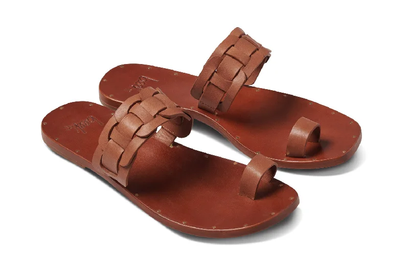 Sandals with modern looks -BARBET - Cognac