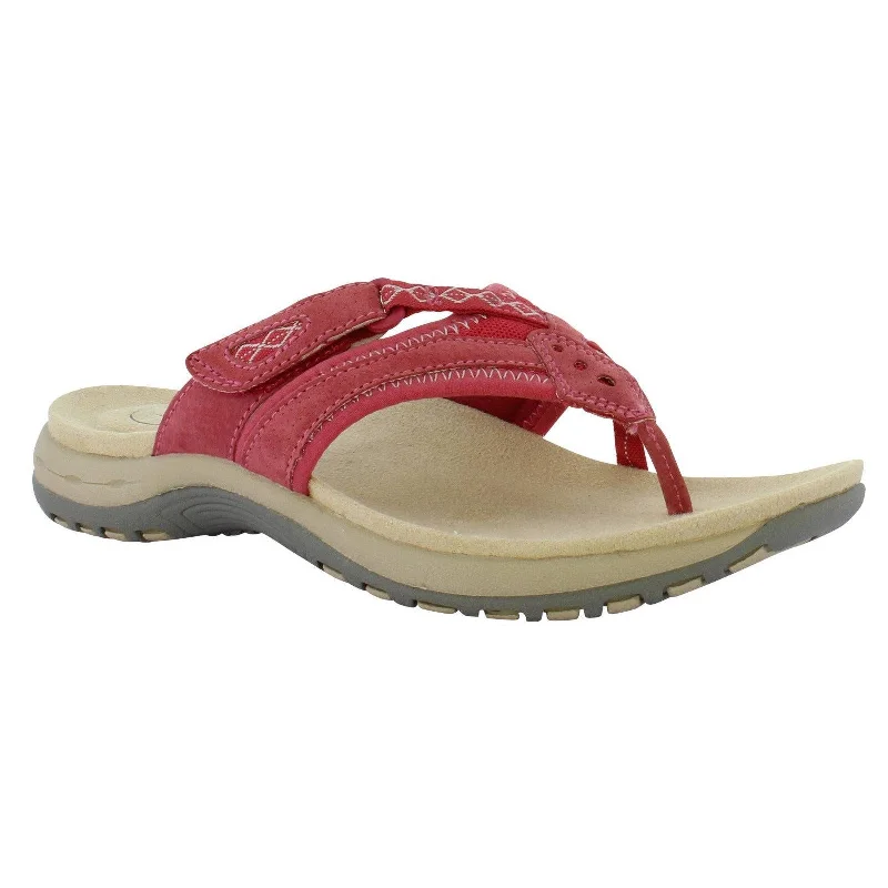 Sandals with minimalist style -Free Spirit Juliet Ladies Berry Suede & Textile Toe-Post Sandals